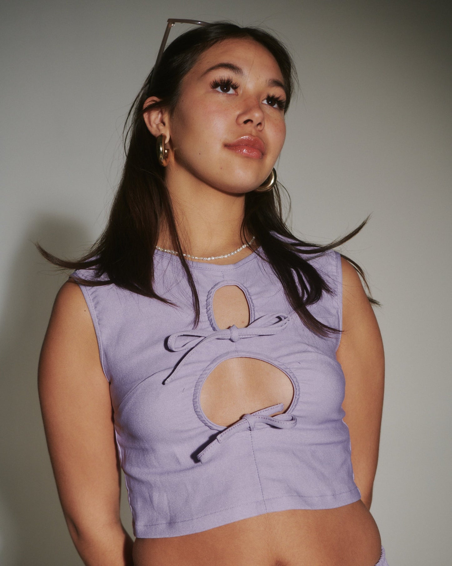Cut-Out Top in Lilac
