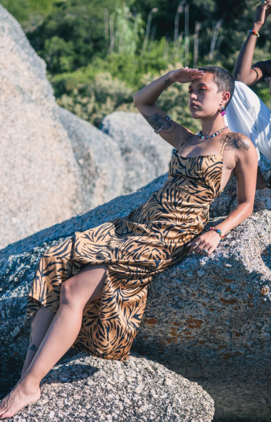 Selene Dress Long Tiger Print